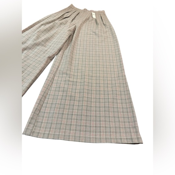 NWT Anthropologie Corey Lynn Calter Pleated Wide-Leg Plaid Trousers Pants Size S - Picture 8 of 16